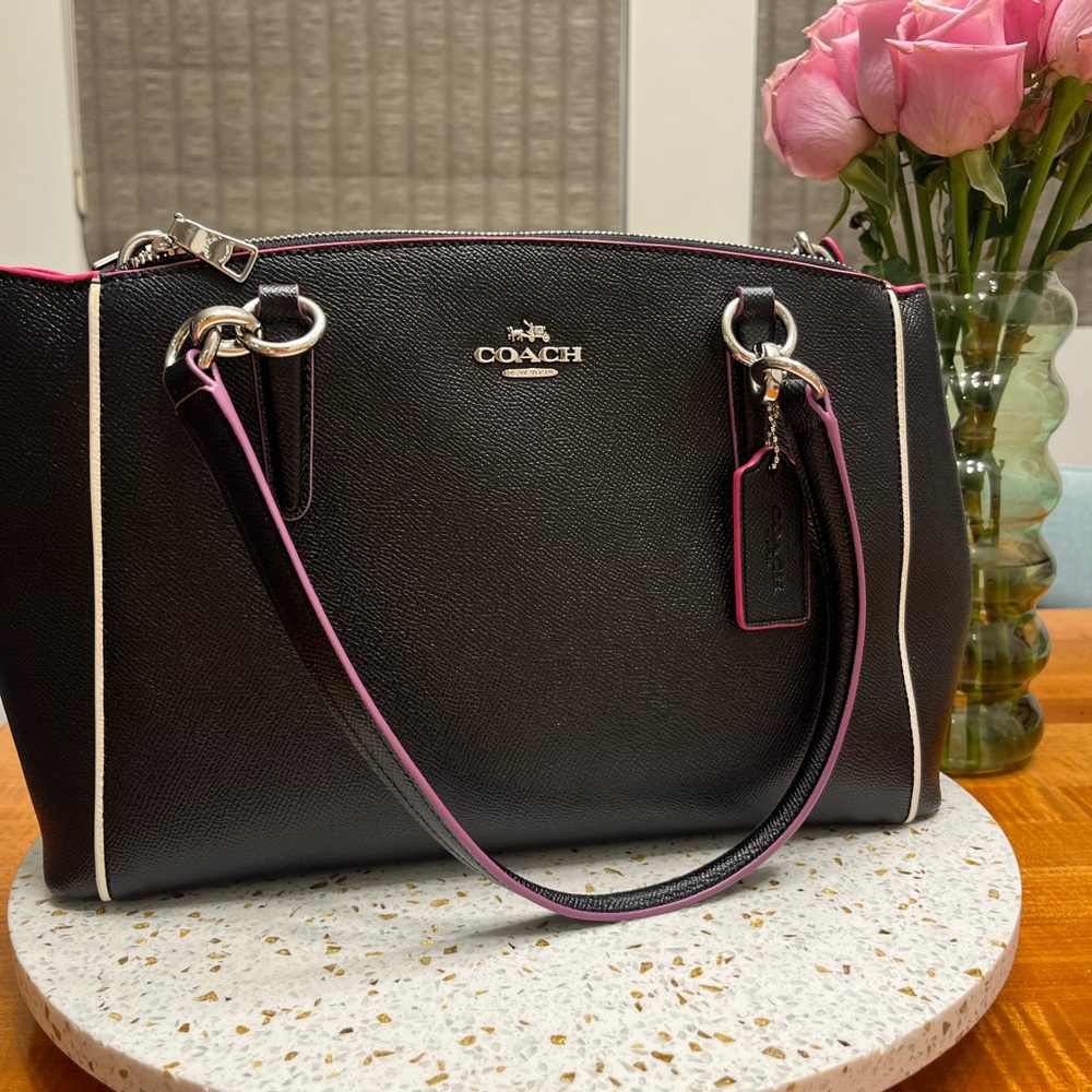 Coach Black and Pink Satchel